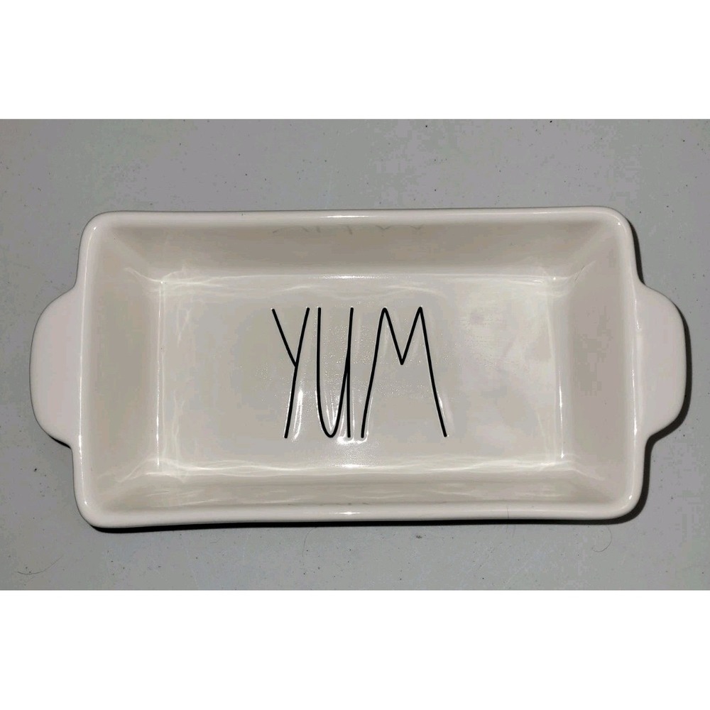 Rae Dunn Artisian Collection Ceramic‎ Loaf Pan Yum By Magenta 9x5